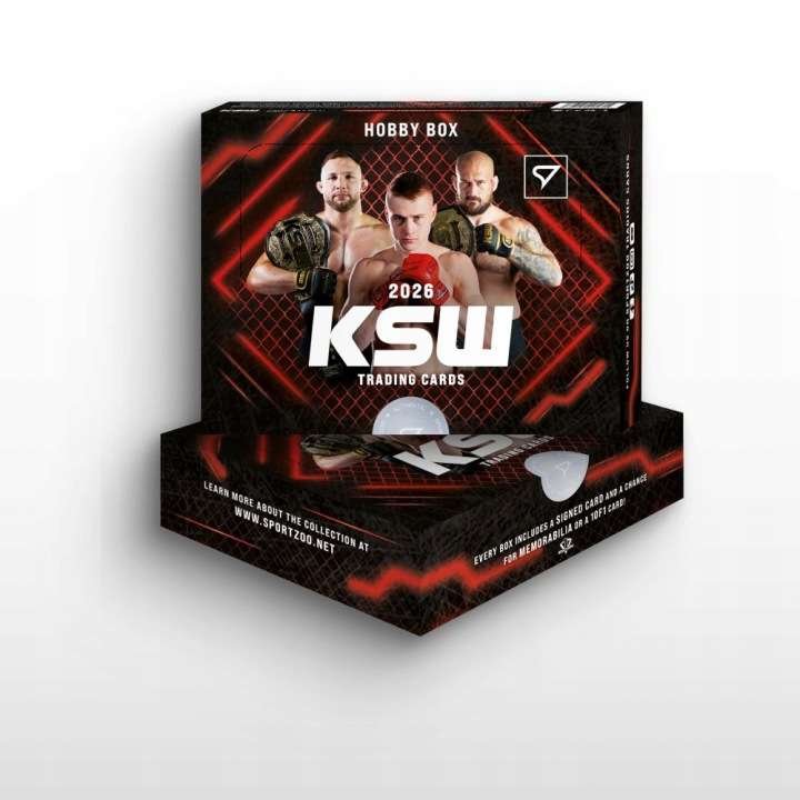 SportZoo karty MMA HOBBY BOX KSW 2026 : 10 SASZETEK PO 6 KART (60 KART MMA)
