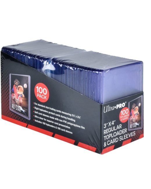 Toploader Regular 3x4 100 szt. + sleevy Ultra Pro